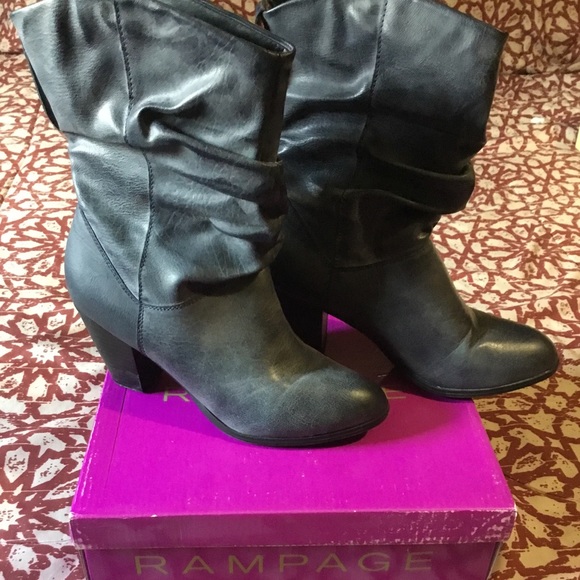 Rampage Blue Trixen Slouchy Western Booties - Picture 3 of 4